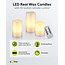 Goobay Set of 3 LED Real Wax Candles, white
