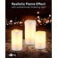 Goobay Set of 3 LED Real Wax Candles, white