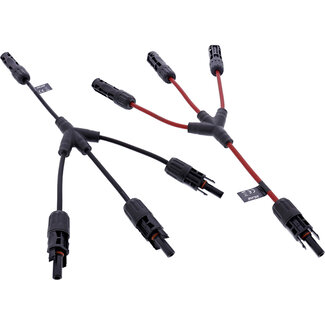 InLine® InLine® Solar kabel 3-weg verdelerset zwart/rood 0,36m