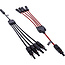 InLine® Solar kabel 4-weg verdelerset zwart/rood 0,42m