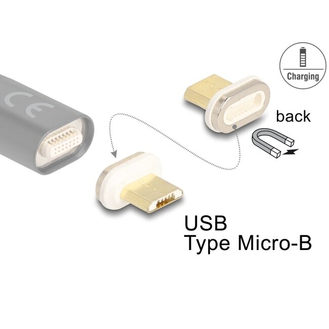 Delock Magnetic Adapter USB Type Micro-B male