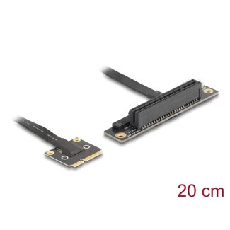 DeLOCK Delock Adapter Mini PCIe male to PCIe 3.0 x8 slot 90° angled with cable 20 cm