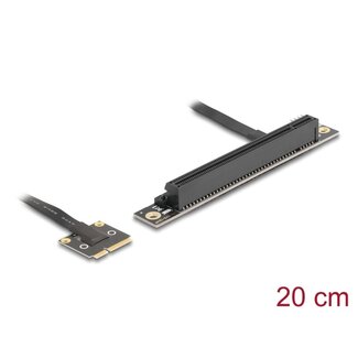 DeLOCK Delock Adapter Mini PCIe male to PCIe 3.0 x16 slot 90° angled with cable 20 cm