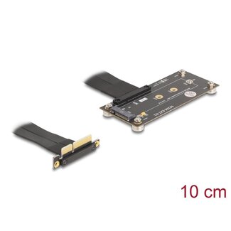 DeLOCK Delock Adapter PCIe 3.0 x4 male 90° angled to M.2 Key M female with cable 10 cm