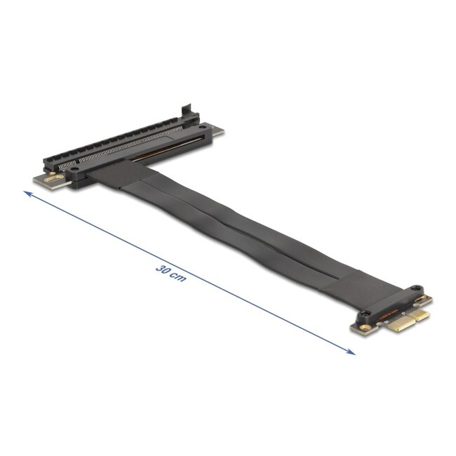 Delock Riser Card PCI Express 3.0 x1 male to x16 slot with cable 30 cm