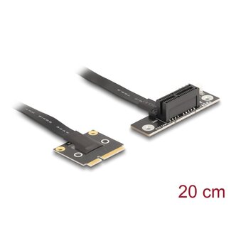 DeLOCK Delock Adapter Mini PCIe male to PCIe 3.0 x1 female 90° angled with cable 20 cm