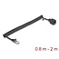 Delock RJ45 Coiled Cable plug to jack Cat.5e UTP 0.8 m to 2 m black