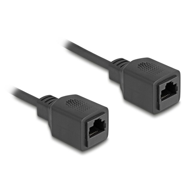 Delock RJ45 Coiled Cable jack to jack Cat.5e UTP 1 m to 3 m black