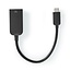USB-C™ Adapter | USB 3.2 Gen 1 | USB-C™ Male | HDMI™ Output | 4K@60Hz | 0.20 m | Rond | Vernikkeld | PVC | Zwart | Polybag