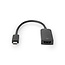 USB-C™ Adapter | USB 3.2 Gen 1 | USB-C™ Male | HDMI™ Output | 4K@60Hz | 0.20 m | Rond | Vernikkeld | PVC | Zwart | Polybag