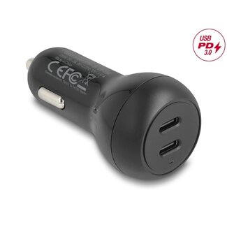DeLOCK Delock Car Charger 2 x USB Type-C™ PD 3.0 with 40 W