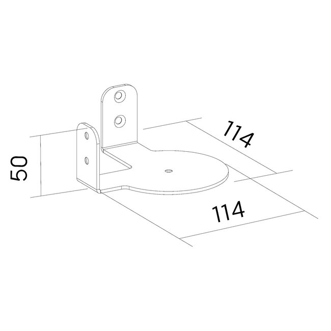 My Wall muurbeugel set voor Sonos Era 100 | hoekmontage | zwart