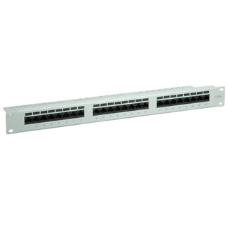 Value VALUE Cat.6 (klasse E) 19" patch paneel, 24P, onafgeschermd, grijs