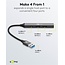 Goobay USB hub (USB-A) | 3x USB-A + 1x USB-C | USB2.0/3.0 | aluminium | 0,10 meter