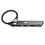 Goobay USB hub (USB-C) | 4x USB-A | USB2.0/3.0 | aluminium | 0,10 meter