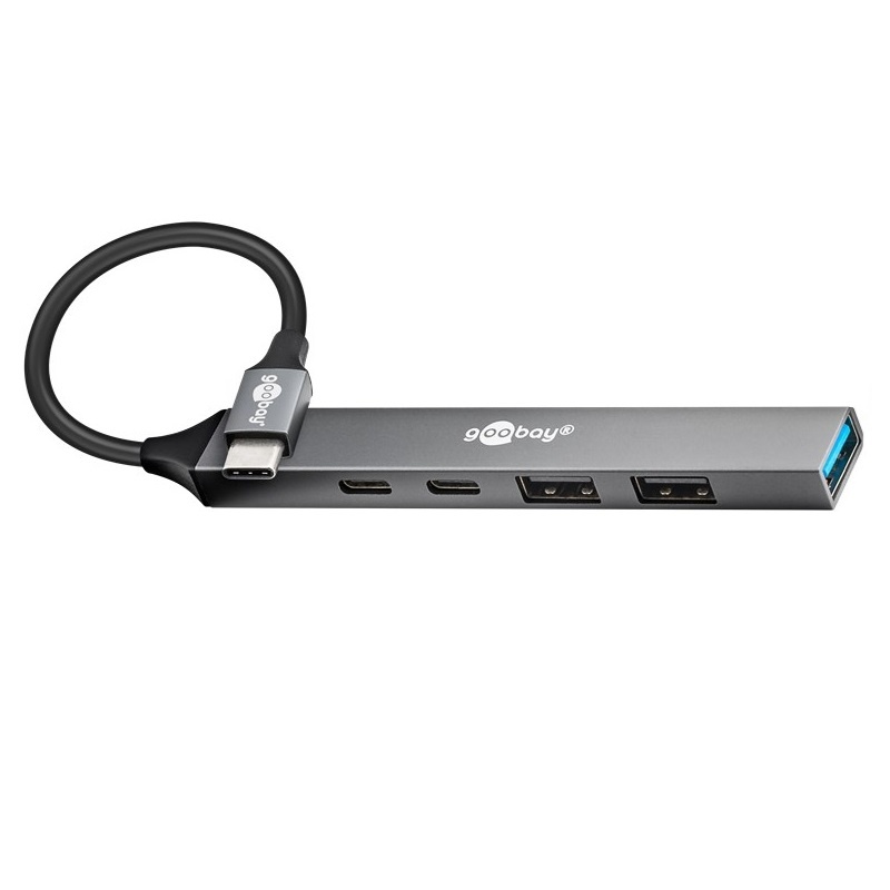goobay Goobay Slim 5-Port USB Hub, USB-C? to US