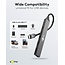 Goobay USB hub (USB-C) | 3x USB-A + 2x USB-C (1x PD 100W) | USB2.0/3.0 | aluminium | 0,10 meter