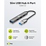 Goobay USB hub (USB-A) | 4x USB-A | USB2.0/3.0 | aluminium | 0,10 meter