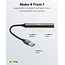 Goobay USB hub (USB-A) | 4x USB-A | USB2.0/3.0 | aluminium | 0,10 meter