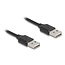 Delock Coiled Cable EASY-USB 2.0 Type-A male to EASY-USB Type-A male 0.5 m to 0.8 m black