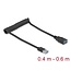 Delock USB 5 Gbps Coiled Cable Type-A male to Type-A female 0.4 to 0.6 m black