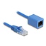 Delock RJ45 Coiled Cable plug to jack Cat.6 UTP 0.6 m to 1.2 m blue
