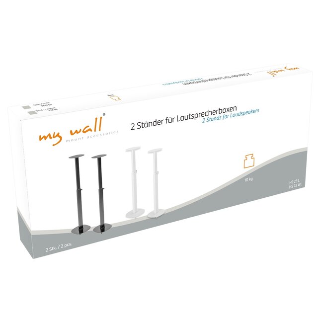 My Wall luidspreker statief set | tot 10 kg | 73 - 117 cm hoog | zwart