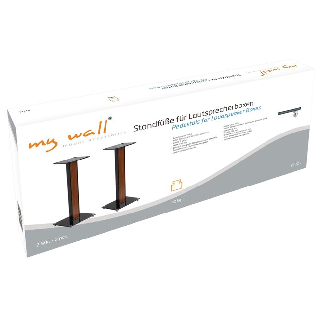 My Wall Extra Class luidspreker statief set | tot 10 kg | 73 cm hoog