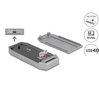 DeLOCK Delock M.2 NVMe SSD Enclosure USB 40 Gbps - tool free