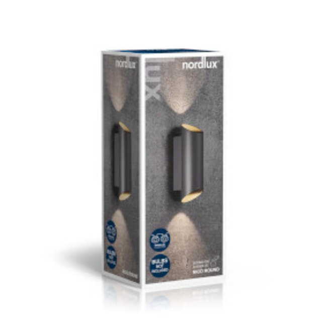 Nico Ronde 22 Wandlamp Zwart