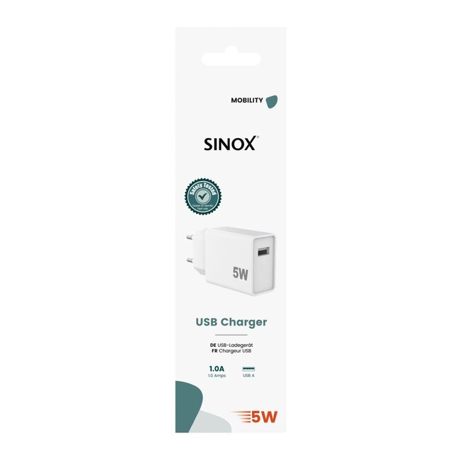 Sinox MOBILITY GO - Lichtnetadapter USB-A 5W