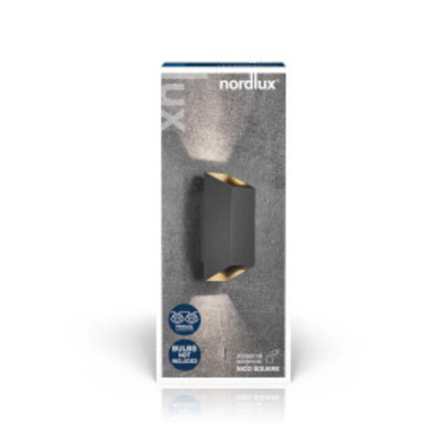 Nico Square 22 Wandlamp Zwart