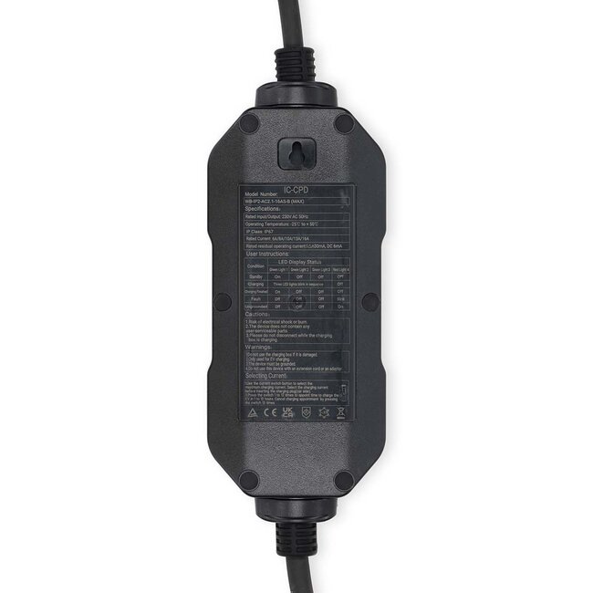 Nedis EV Type 2 - CEE 7/7 stopcontact oplaadkabel | 3,68kW | 5 meter