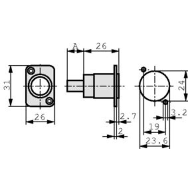 Omkeerbare USB 2.0 gender changer (type A en B), Nikkel D-behuizing
