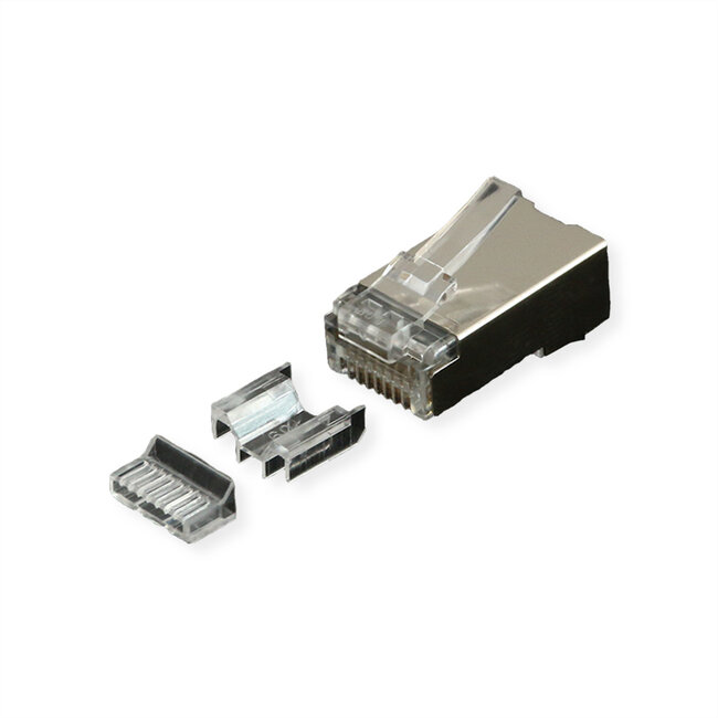 ROLINE Modular Plug geschirmt, Kat.6A (Class EA) für Massiv-/Litzendraht, 10 St.