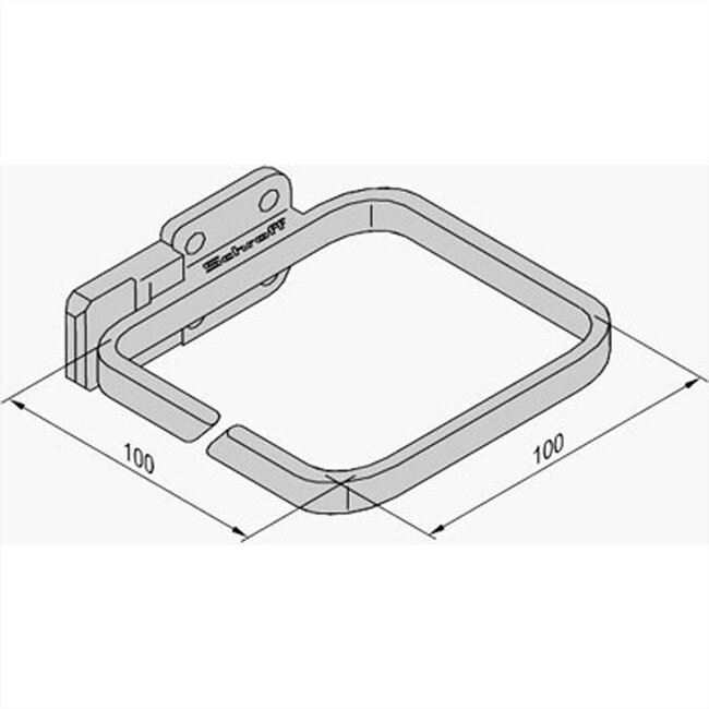 SCHROFF VARISTAR kabelgeleider Plastic, 100x100, voor aan de profielen (tbv rack van 800 mm breed)