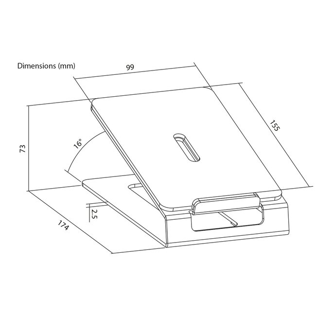 My Wall luidspreker bureaustandaard set | 9,9 x 15,5 cm | tot 10 kg | zwart