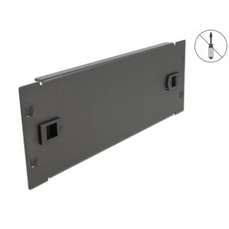 DeLOCK 10 inch blindpaneel | toolfree | 2U | zwart