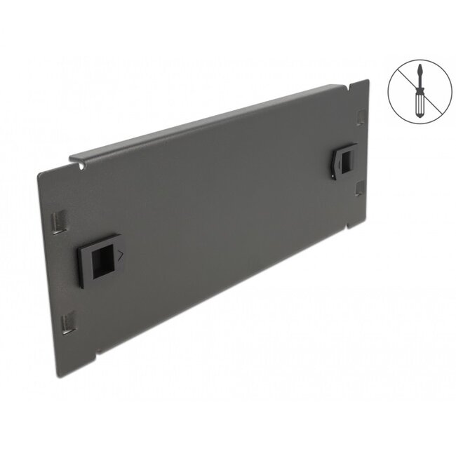 10 inch blindpaneel | toolfree | 2U | zwart