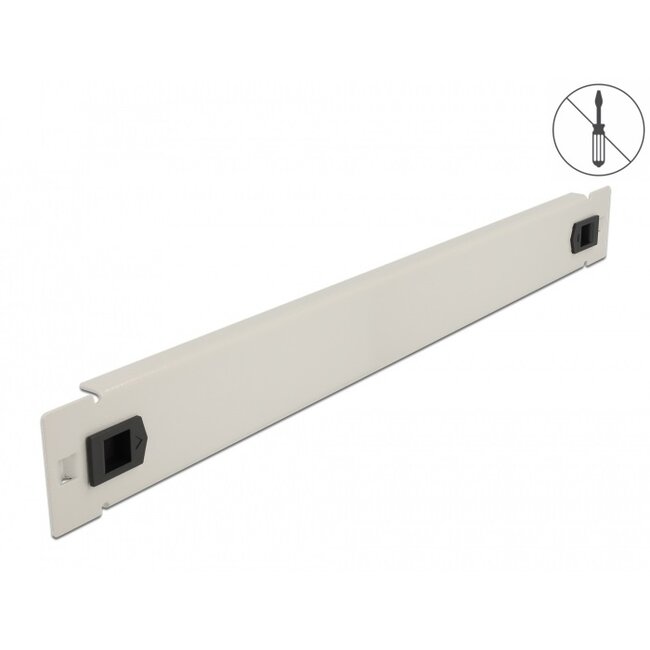 19 inch blindpaneel | toolfree | 1U | grijs