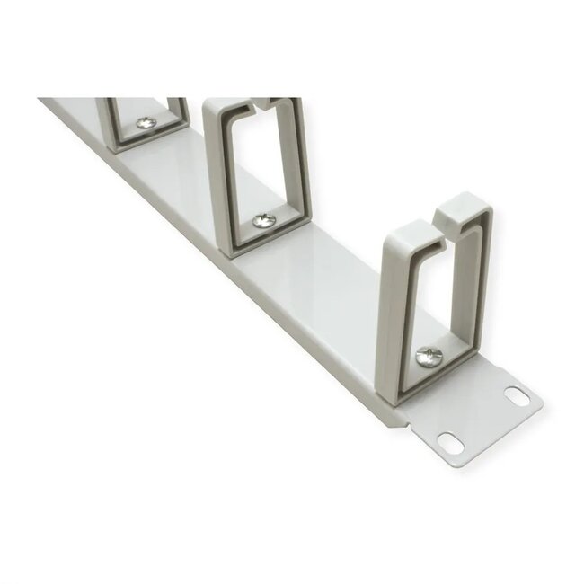 19 inch blindpaneel met 5 kabelogen (C-type) | 1U | grijs