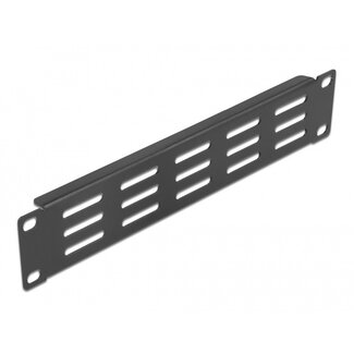 DeLOCK 10 inch ventilatiepaneel | horizontale sleuven | 1U | zwart