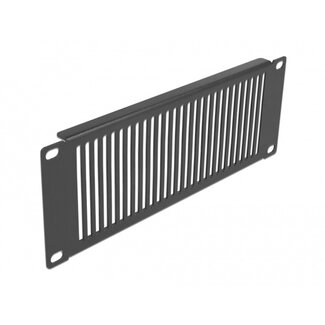 DeLOCK 10 inch ventilatiepaneel | verticale sleuven | 2U | zwart