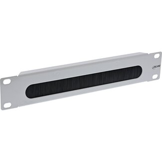InLine 10 inch doorvoerpaneel met borstel | 1U | grijs