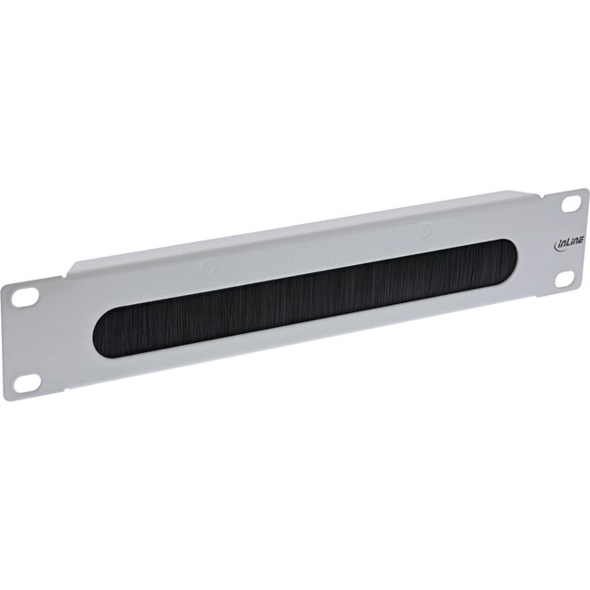 10 inch doorvoerpaneel met borstel | 1U | grijs