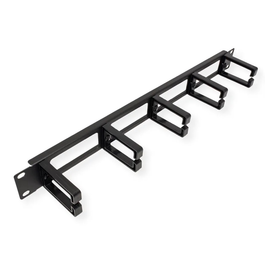 VALUE 19" frontpaneel, 5 kabelogen type C, kabeldoorvoer, RAL 9005 zwart