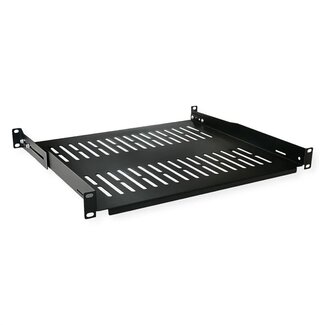 Value 19 inch legplank | 40 cm diep | max. 25 kg | 1U | zwart
