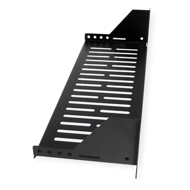 19 inch legplank | 15 cm diep | max. 15 kg | 2U | zwart