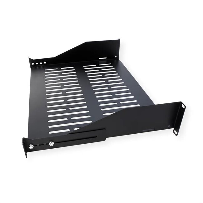 19 inch legplank | 35 cm diep | max. 25 kg | 2U | zwart