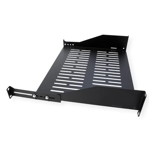 19 inch legplank | 35 cm diep | max. 25 kg | 2U | zwart